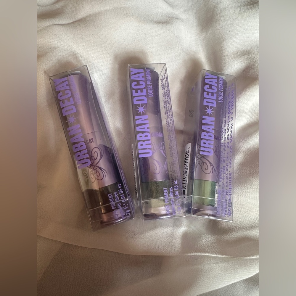 Vtg Urban Decay Loose Pigment, Lot of 3 in Rockstar, Protest, & Graffiti, NIB